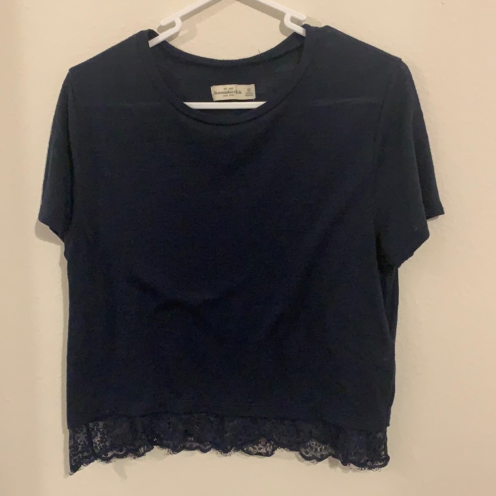 Abercrombie and Fitch Crop Top with Lace Detail